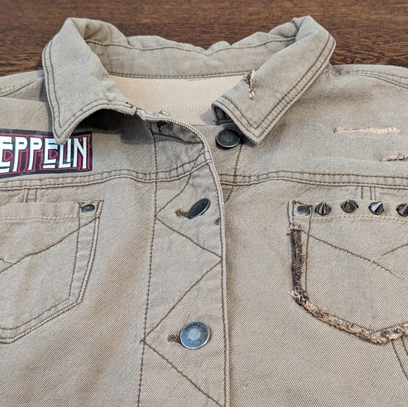 Led Zeppelin Beige Jean Jacket - Picture 5 of 7
